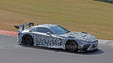 Toyota GR GT spy shot Nurburgring