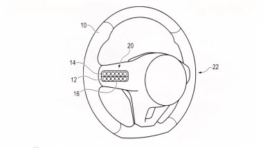 Volante antistress: immagine dal brevetto Volkswagen