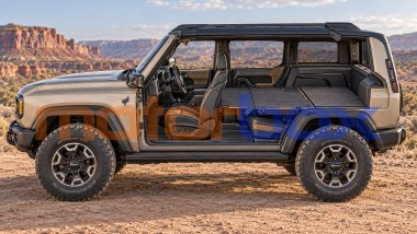 Ford Bronco 2030, spaccato dell'interno - Rendering generato con A.I.