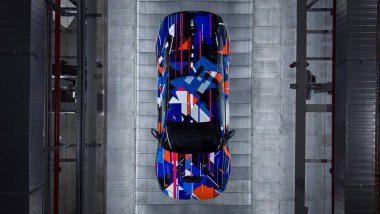 BMW M3 EV elettrica dall'alto