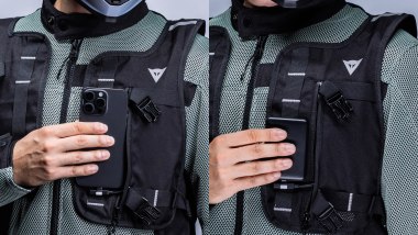 Dainese Smart GO: pu&ograve; essere alimentato con il power bank o lo smartphone
