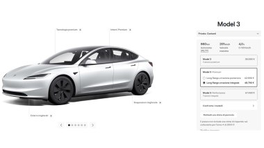 Tesla Model 3 configuratore