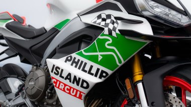 Aprilia RS 660 Phillip Island Tribute, la pista disegnata sulla carena
