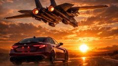 Auto vs aereo: piloti collaudatori a confronto