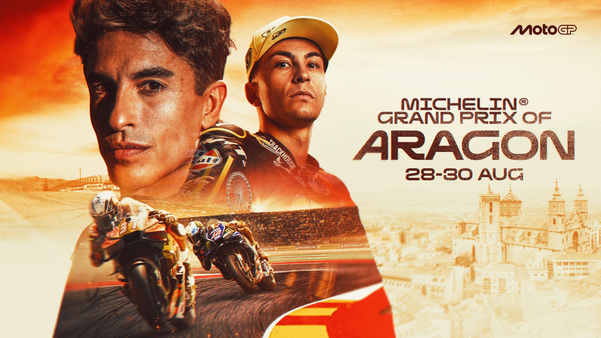 Piloti in pista al MotorLand Aragon, con temperature elevate e sfide tecniche