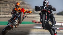 KTM 690 SMC-R 2026 vs Ducati Hypermotard 698 Mono a confronto