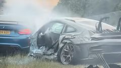 Porsche 911 GT3 vs BMW M2: il video di un incidente esplosivo