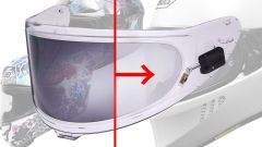 Shoei e:DRYLENS, visiera elettronica auto‑oscurante